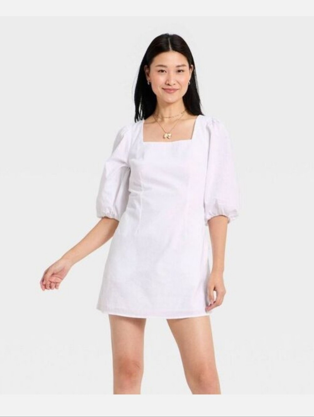 NWT! A New Day, Women's Linen Mini Slip Dress, White, Size XS, MSRP $35